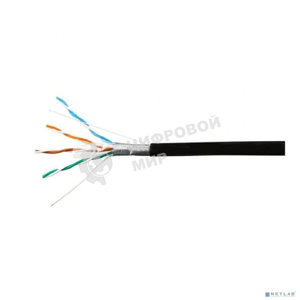 Кабель SkyNet Standart FTP outdoor 4x2x0,48, медный, FLUKE TEST, кат.5e, однож., 305 м, box, черный