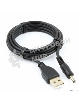 Кабель Cablexpert CC-USB-AMP35-6-N USB2.0 AM/DC 3.5мм (для хабов), медь, экран, 1.8м, черный, пакет