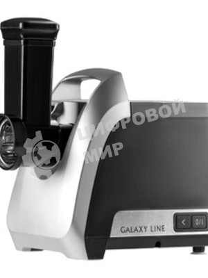 Мясорубка электрическая Galaxy Line GL 2423 черный, 2200 Вт, 2.6 кг/мин, реверс, защита от перегрузки, насадки - 6