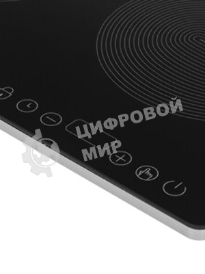 Индукционная плитка BQ HP105W Black-Silver, Мощность 3500 Вт (2000 Вт левая конфорка + 1500 Вт правая конфорка)