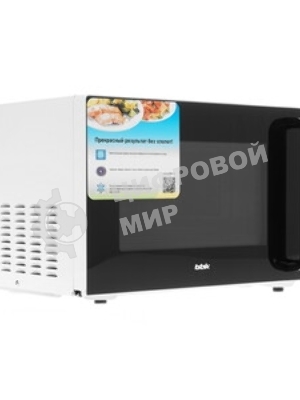 Микроволновая печь BBK 25MWC-992T/WB белый/черный, 25 л, 900 Вт, переключатели - кнопки, поворотный механизм