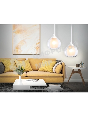 Светильник Ambrella light TR3538 WH/CL/FR белый/прозрачный/белый матовый E27 max 40W D130*800