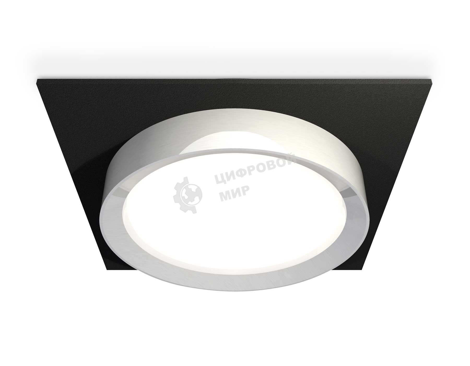 Комплект встраиваемого светильника Ambrella light XC8062003 SBK/PSL черный песок/серебро полированное GX53 (C8062, N8118)