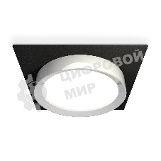 Комплект встраиваемого светильника Ambrella light XC8062003 SBK/PSL черный песок/серебро полированное GX53 (C8062, N8118)
