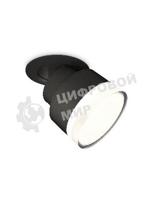 Светильник Ambrella Light XM8102528 SBK/FR/CL черный песок/белый матовый/прозрачный GX53 (A2242, A2106, C8102, N8399)
