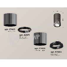 Светильник Ambrella Light XS7403060 DCH/PBK черный хром/черный полированное MR16 GU5.3 (C7403, A2071, C7403, N7002)