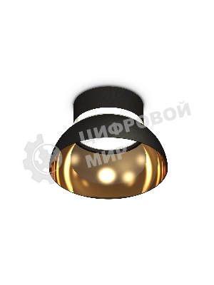 Светильник Ambrella Light XS8102036 SBK/PYG/CL черный песок/золото желтое полированное/прозрачный GX53 (C8102, N8145)