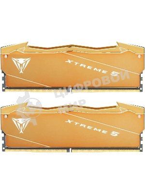 Оперативная память Patriot Viper Xtreme 5 Aurum, DDR5, 32GB (2x16GB), 8000 MHz, CL38, с радиатором, золотистый