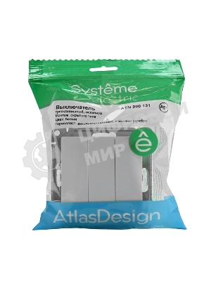 Механизм выключателя 3-кл. AtlasDesign (сх.1+1+1) 10АХ бел. SchE ATN000131