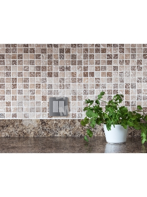 Выключатель 2-клавишный с подсветкой/индикацией 10AX 250 В алюминий