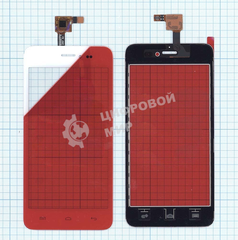 Сенсорное стекло (тачскрин) для Explay Craft, белое