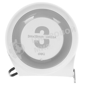 Рулетка Deli Home Series White H8103A 3м х 19мм, клипса, шнурок, эксклюзивный дизайн