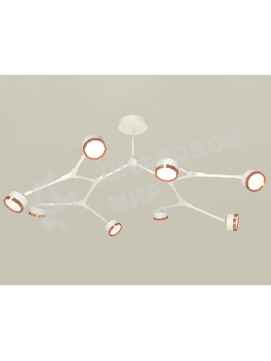 Светильник Ambrella light XB9059153/8 SWH/PPG белый песок/золото розовое полированное GX53 (C9059, N8126)