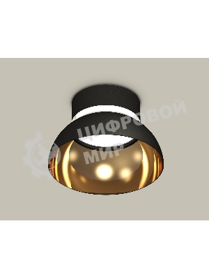 Светильник Ambrella Light XS8102036 SBK/PYG/CL черный песок/золото желтое полированное/прозрачный GX53 (C8102, N8145)