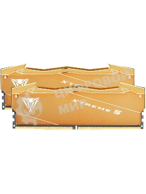 Оперативная память Patriot Viper Xtreme 5 Aurum, DDR5, 32GB (2x16GB), 8000 MHz, CL38, с радиатором, золотистый