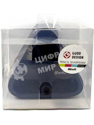Точилка для карандашей механическая Kw-Trio 031GA-BLK 1 отверстие пластик черный