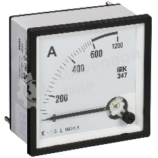 Амперметр Э47 72х72мм 600/5А кл. точн. 1.5 IEK IPA10-6-0600-E
