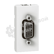 Розетка VGA (HD15) 078772 Legrand Mosaic для пайки - 1 модуль - белый