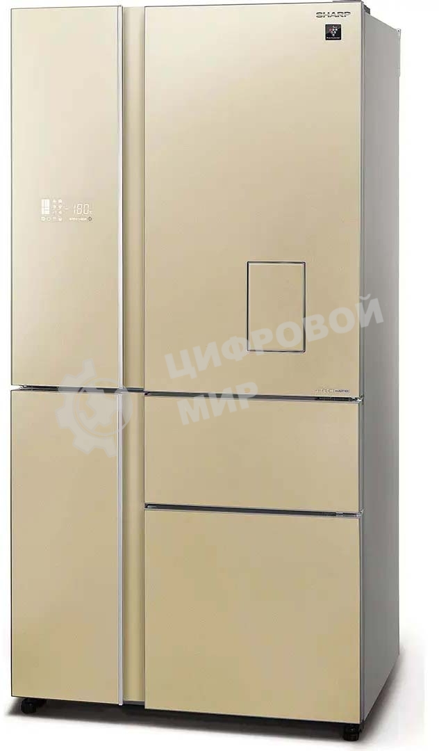 Холодильник Sharp SJWX99ACH бежевый четырехкамерный 423/227 л морозилка снизу