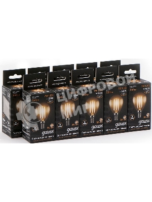 Лампа светодиодная Filament Шар E14 7Вт 2700К Gauss 105801107