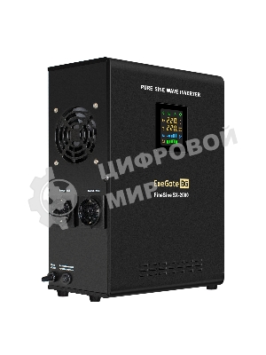 Источник бесперебойного питания (инвертор, синус, для котла, настенный) ExeGate FineSine SX-2000.LCD.AVR.2SH 2000VA/1400W, чистая синусоида, цветной LCD-дисплей, AVR, 2*Schuko, линейно-интерактивный, внешняя батарея 24В до 200А·ч (поставляется отдельно), крепление настенное/универсальное, черный