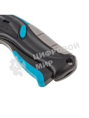 Нож Gross ремонтно-монтажный, трехкомп. рук-ка, авто выброс/возврат лезвия пистол типа,170мм, 5 з.л