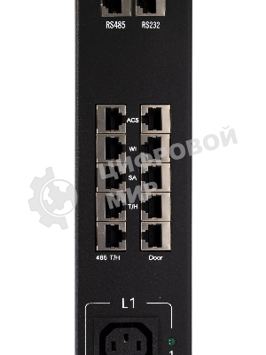 Блок распределения питания Powercom PDU-32AVMS24-18C3-6C9-3P верт.размещ. 18xC13 6xC19 с сетевым мониторингом 3x32A EN 60309 2м
