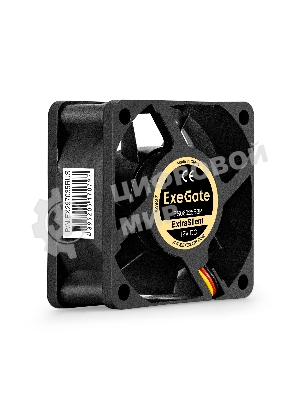 Вентилятор для корпуса ExeGate ExtraSilent ES06025B3P черный, 60 мм, 2500 об/мин, 17 дБ, 3 pin