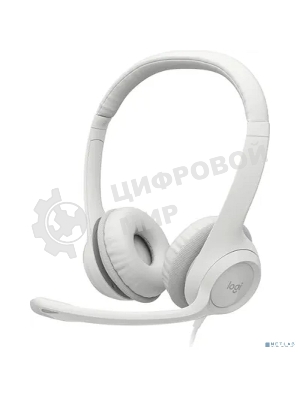 Гарнитура Logitech H390 белый, проводная, USB