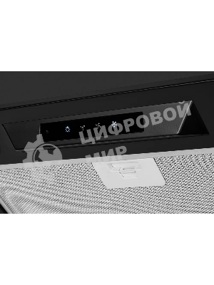 Вытяжка встраиваемая Kuppersberg INLINEA 52 Black, ширина 52 см, отвод/рециркуляция, 850 м3/час, электронное сенсорное управление, таймер, пульт ДУ, 3 скорости, светодиодное освещение 2х3,5 Вт, металлический жироулавливающий фильтр, угольный фильтр С6С (опция), 42 дБ, черный