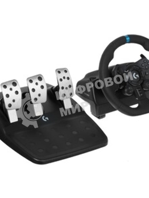 Руль Logitech G923 10кноп. (с педалями) черный