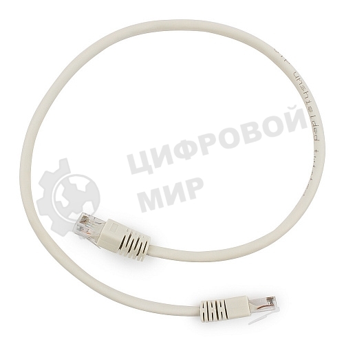 Патч-корд UTP Cablexpert cat.6, 0.5м, литой, многожильный, серый