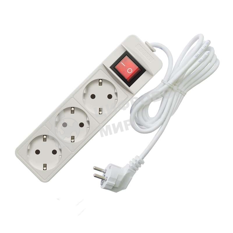 Удлинитель быт. ТМ Союз 3500 Вт 3 гн. ПВС 5 м 481S-8305