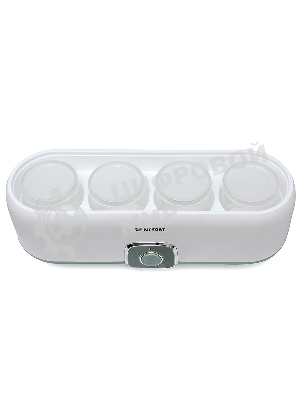 Йогуртница Kitfort KT-2006 20Вт 4б. 180 мл белый/зеленый