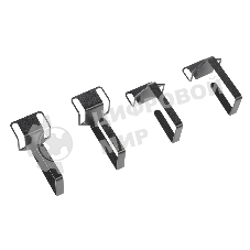 Органайзер кабельный одинарный изгонутый, черный