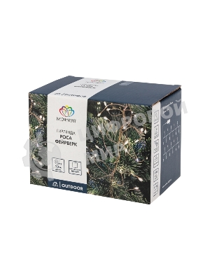 Гирлянда роса Фейерверк с трансформатором 20 м, 1000 LED, белое свечение 