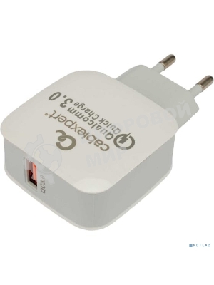 Сетевое зарядное устройство Cablexpert MP3A-PC-40 18Вт, 3А, QC3.0, 1xUSB,,черный, пакет