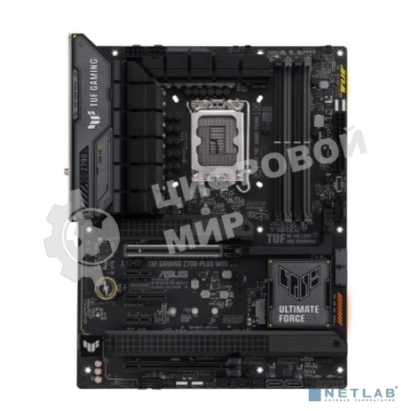 Материнская плата ASUS TUF GAMING Z790-PLUS WIFI, LGA 1700, Intel Z790, 4xDDR5, 4xSATA, 4xM.2, 1xPCIe 5.0 x16, 1xPCIe 4.0 x4, 2xUSB-A 3.2 Gen 2, 4xUSB-A 3.2 Gen 1, 1xUSB-C 3.2 Gen 2, 1xUSB-C 3.2 Gen 2x2, 1x2.5Gb LAN, 5x3.5 мм, 7.1, Standard-ATX