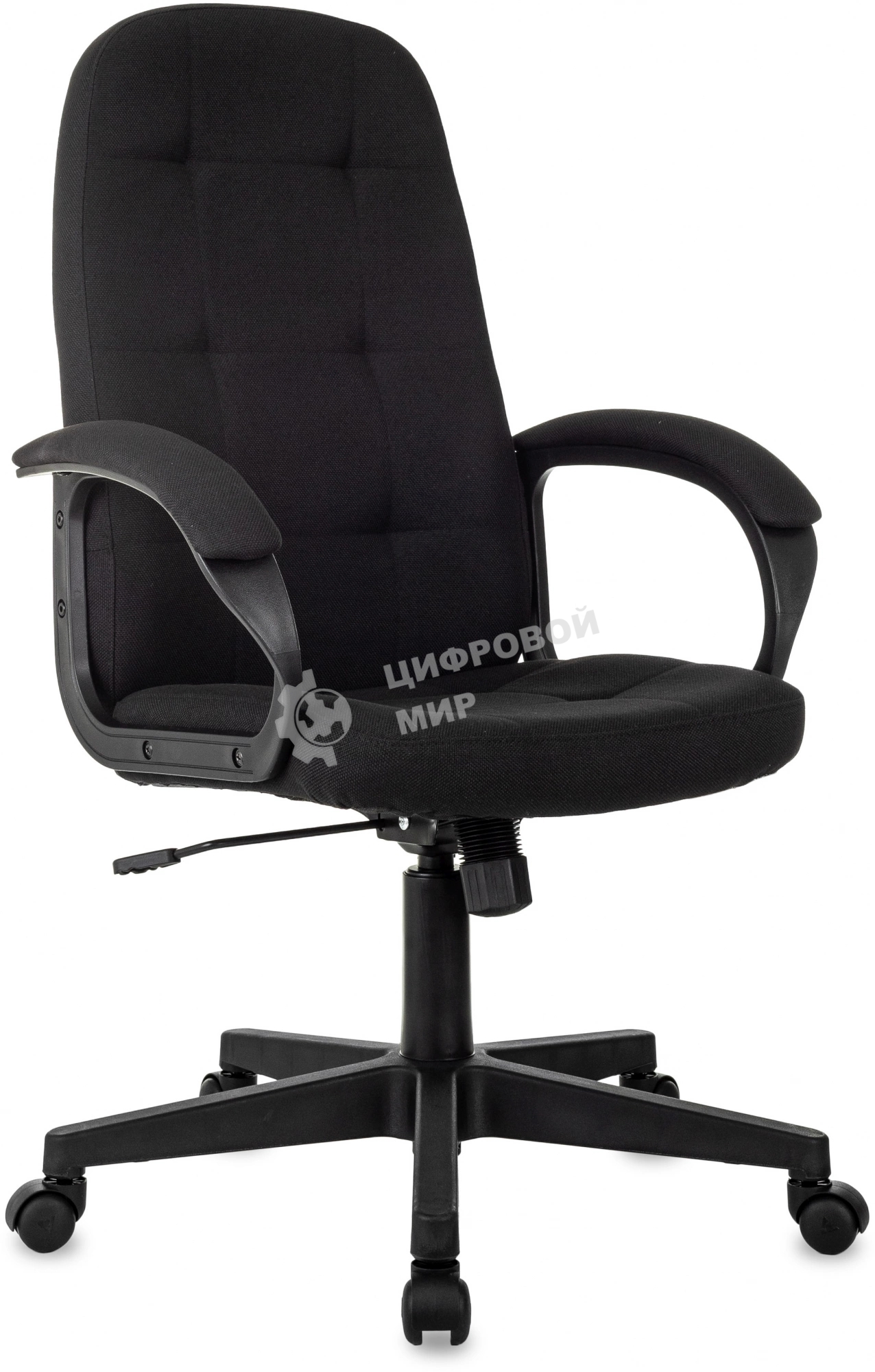 Кресло руководителя Бюрократ CH 002 Fabric 3C11 черный, крестов. пластик