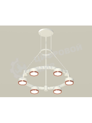Светильник Ambrella light XR92031103/6 SWH/PPG белый песок/золото розовое полированное GX53 (A9203, C9231, N8126)