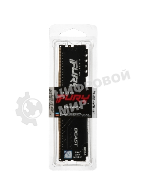 Оперативная память Kingston Fury Beast Black, DDR4, 16GB (1x16GB), 3200 MHz, CL16, с радиатором, черный
