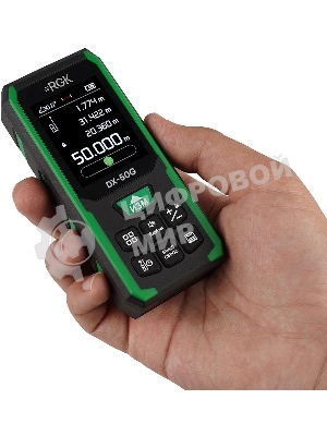 Лазерный дальномер RGK DX-50G 2кл.лаз. 800нм цв.луч. зеленый