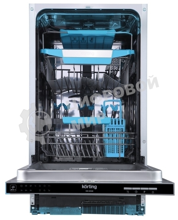 Встраиваемая посудомоечная машина Korting KDI 45340, черный, 44.8 см, 10 компл., 49 дБ, класс A++