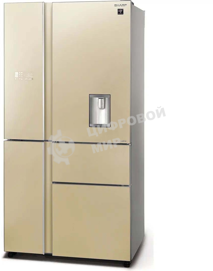 Холодильник Sharp SJWX99ACH бежевый четырехкамерный 423/227 л морозилка снизу