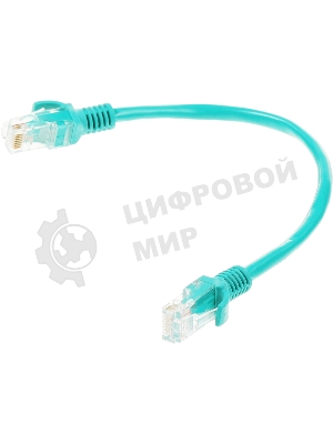 Патч-корд UTP Cablexpert cat.5e 0.25м, литой, многожильный, зеленый