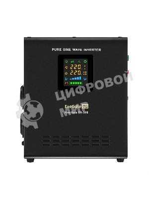 Комплект Источник бесперебойного питания EX295995RUS + батарея 40Aч EX282976RUS 1шт (инвертор, синус, для котла, настенный) ExeGate FineSine SX-500.LCD.AVR.2SH <500VA/300W, чистая синусоида, цветной LCD-дисплей, AVR, 2*Schuko, линейно-интерактивный, крепление настенное/универсальное, черный> + батарея ExeGate DT 1240 (12В, 40Ач) 1шт