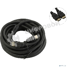 Кабель HDMI Exegate EX287726RUS EX-CC-HDMI2-10.0F (19M/19M, v2.0, 10м, 4K UHD, Ethernet, ферритовые кольца, позолоченные контакты)