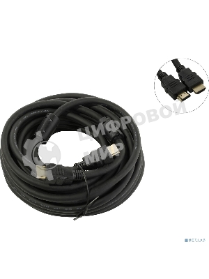 Кабель HDMI Exegate EX287726RUS EX-CC-HDMI2-10.0F (19M/19M, v2.0, 10м, 4K UHD, Ethernet, ферритовые кольца, позолоченные контакты)