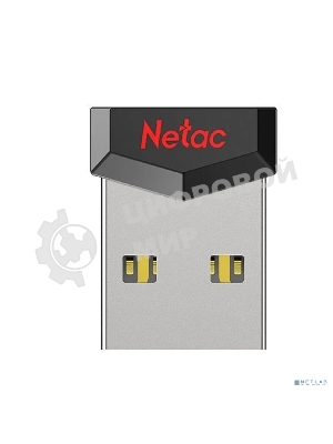 Флешка USB Netac UM81 (NT03UM81N-004G-20BK), 4Gb, USB 2.0, R/W 30/10, черный/красный