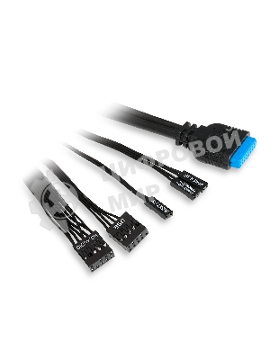 Компьютерный корпус без блока питания HSPD M530, Mesh Mid Tower, Black, TG, 0.4 SPCC, no fans ATX, mATX, mITX 155/290/200mm 2x2.5